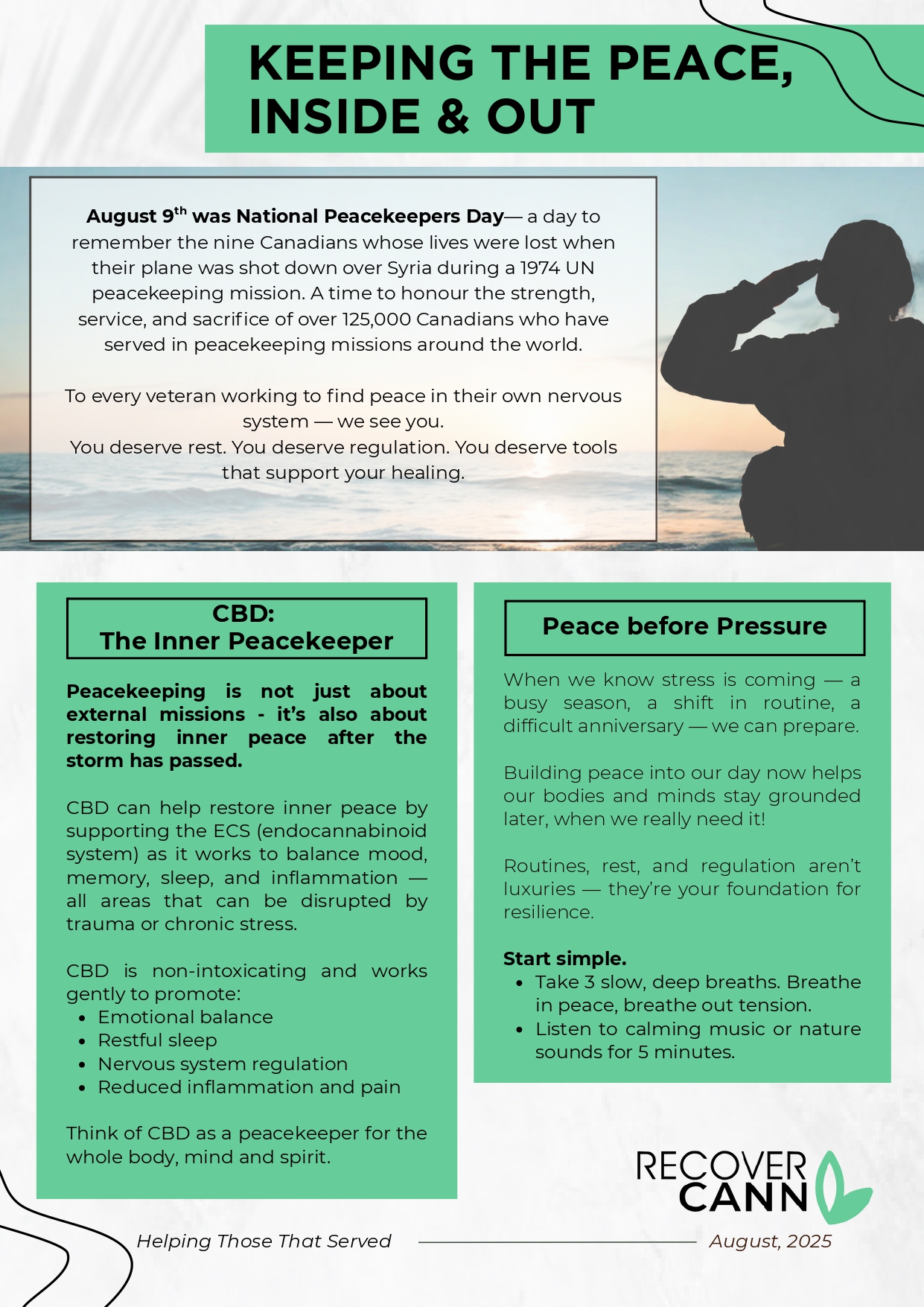 August 2025 Recover Cann Newsletter